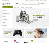 Preview of the Smart Tech · Bench theme with sample products