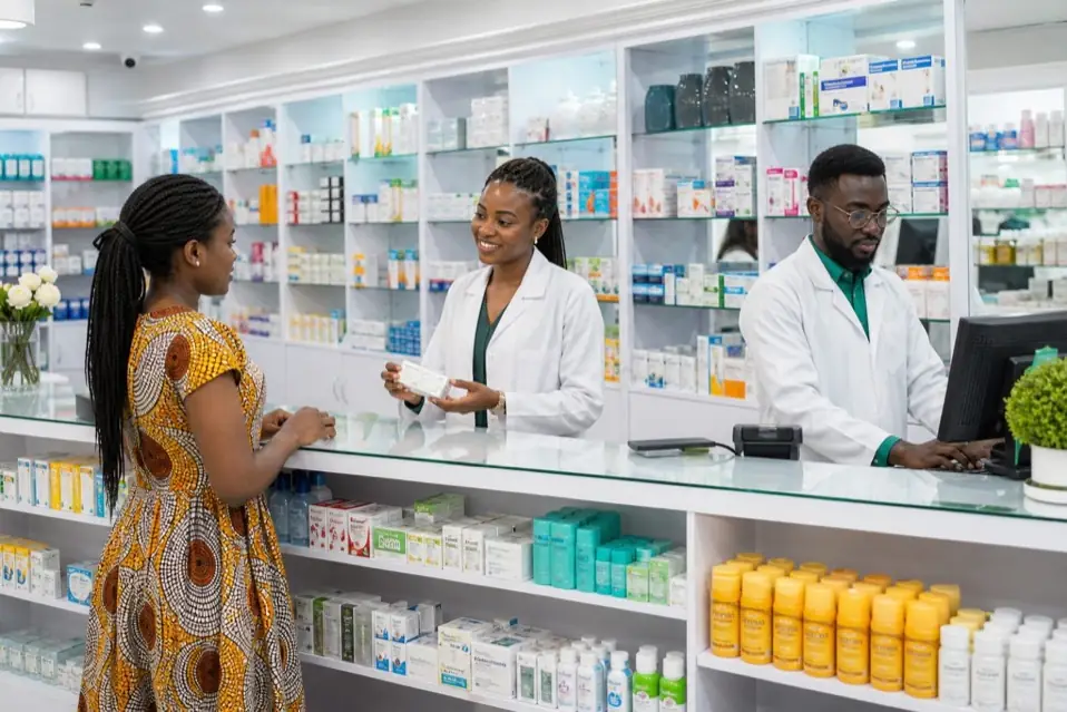 Preview of the Pharmacy theme with sample products