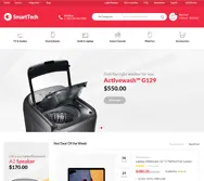 Preview of the Smart Tech · Pulse theme with sample products